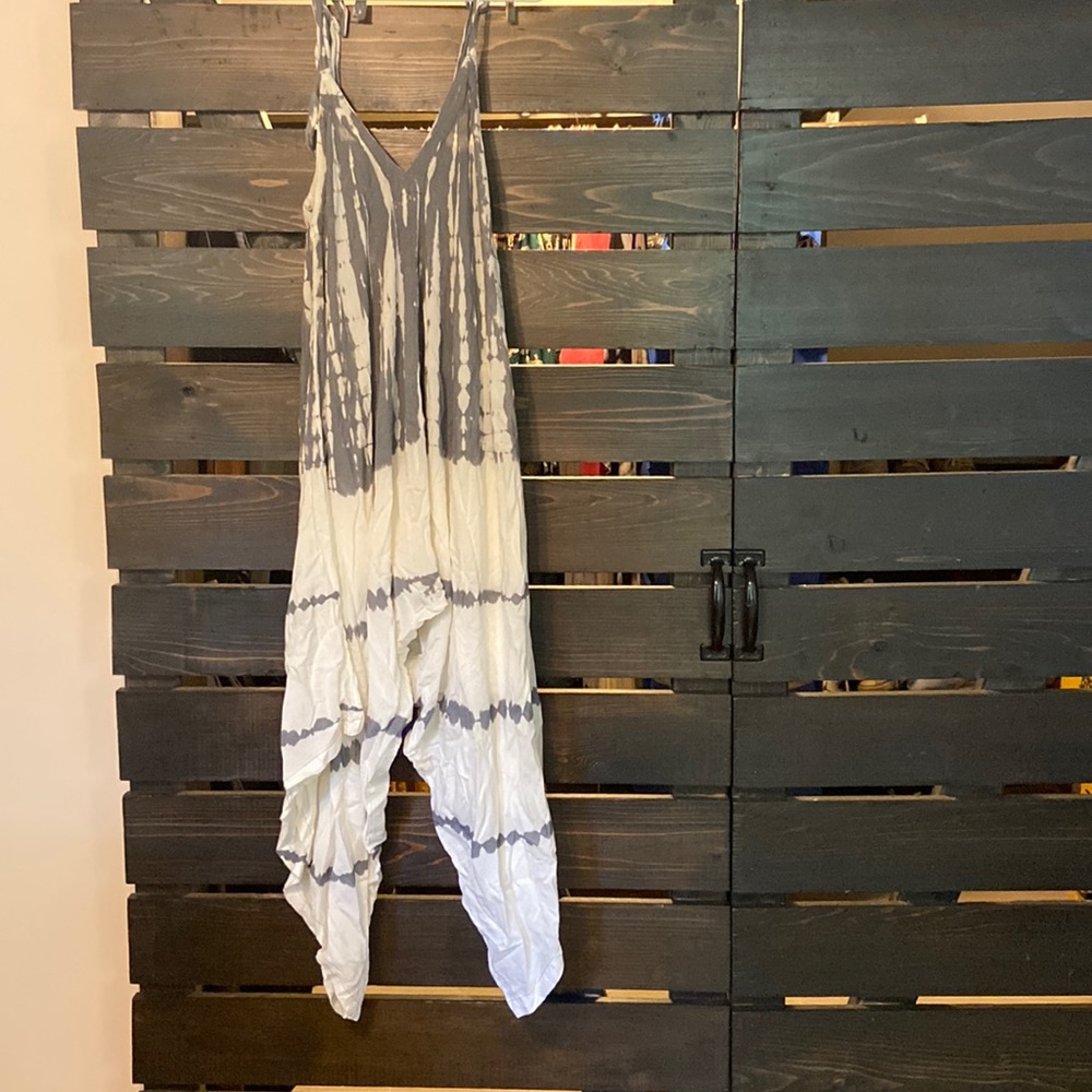 Harem Jumpsuit w/ Tie Shoulders